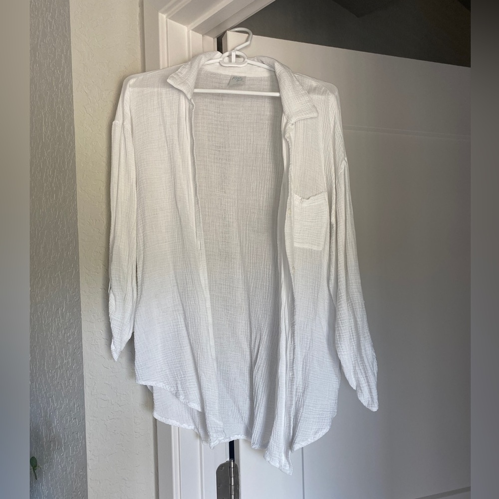 Women's Button-Up Cover Up Shirtdress